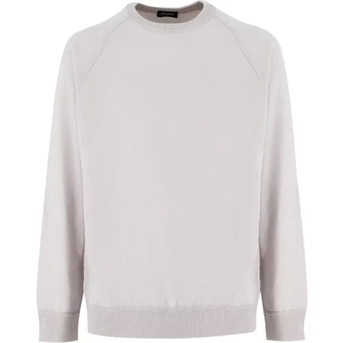 Cashmere Ribbed Sweatshirt Classic Timeless Fit , male, Sizes: XL, 3XL, L, 2XL - Drumohr - Modalova