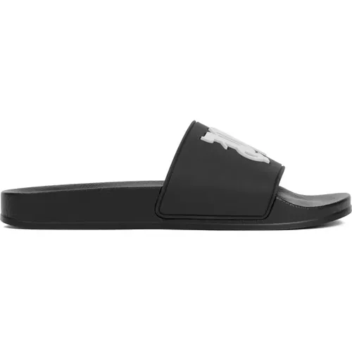 Schwarze Sandalen Stilvolles Design , Herren, Größe: 42 EU - Palm Angels - Modalova