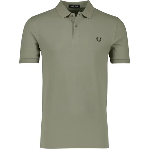 Grünes Poloshirt mit kurzen Ärmeln , Herren, Größe: S - Fred Perry - Modalova