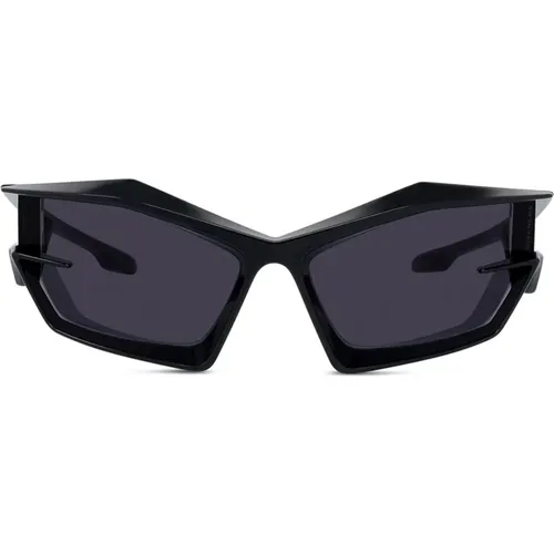 Geometrische Cat-Eye Sonnenbrille - Glänzendes Schwarz - Givenchy - Modalova