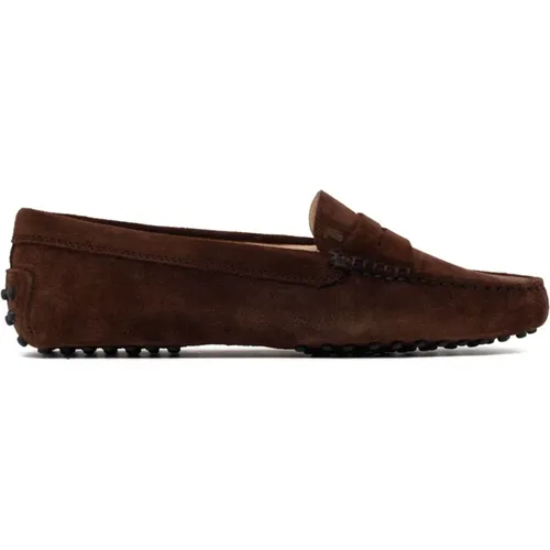 Hochwertiger Wildleder-Loafer mit ikonischer Sohle , Damen, Größe: 36 1/2 EU - TOD'S - Modalova