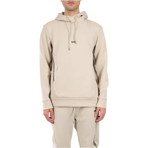 Baumwoll-Hoodie mit Frontlogo , Herren, Größe: L - Hugo Boss - Modalova