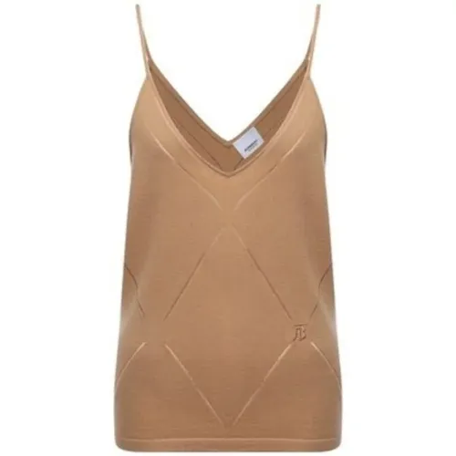 Kariertes Strick Tank Top , Damen, Größe: M - Burberry - Modalova