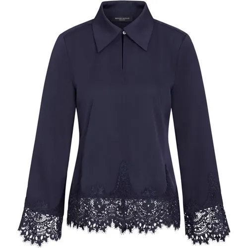 Navy Embroidered Blouse Cedarsbbelaina Style , female, Sizes: L, XS, XL, M, S, 2XL - Bruuns Bazaar - Modalova