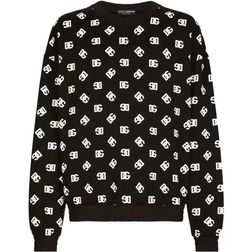 DG Monogram Sweatshirt , male, Sizes: M, S - Dolce & Gabbana - Modalova