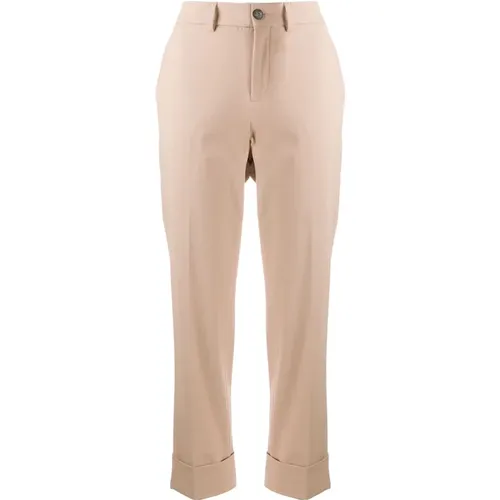 Cropped straight-leg trousers , female, Sizes: L - Incotex - Modalova