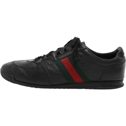 Pre-owned Leather sneakers , male, Sizes: 9 1/2 UK - Gucci Vintage - Modalova