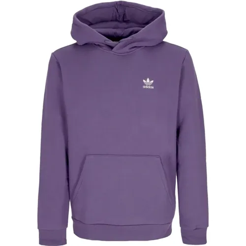 Lila Essentials Hoodie mit Kängurutasche , Herren, Größe: XL - Adidas - Modalova