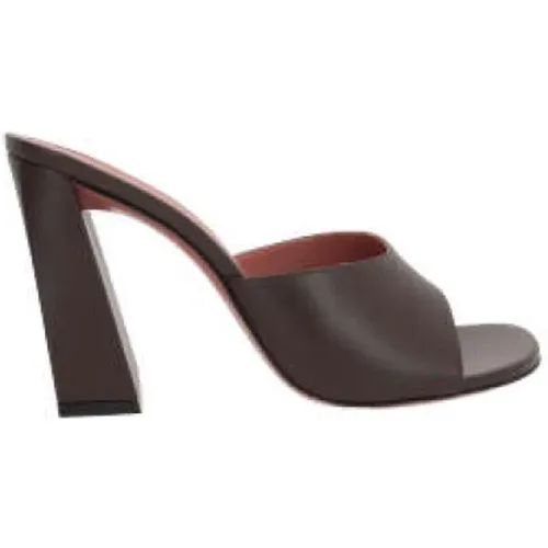 Dark Mule Sandals , female, Sizes: 5 UK, 3 1/2 UK, 4 1/2 UK, 3 UK, 7 UK, 4 UK, 6 UK, 5 1/2 UK - Amina Muaddi - Modalova