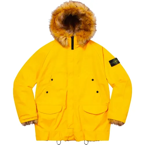 Reversible Faux Fur Parka , male, Sizes: S, M, L, XL - Stone Island - Modalova