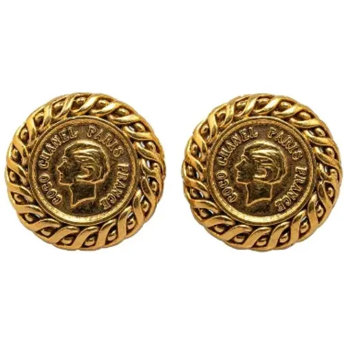 Pre-owned Metal earrings , female, Sizes: ONE SIZE - Chanel Vintage - Modalova