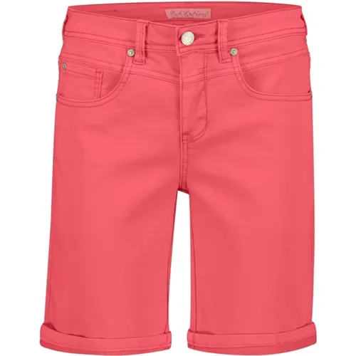 Button , Casual Shorts , female, Sizes: 3XL, S, L, XL - Red Button - Modalova