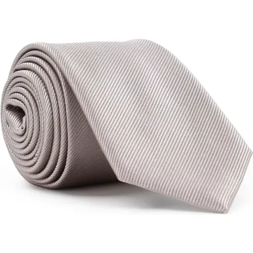 Luxurious Silk Tie Nude Neutrals , male, Sizes: ONE SIZE - Giorgio Armani - Modalova