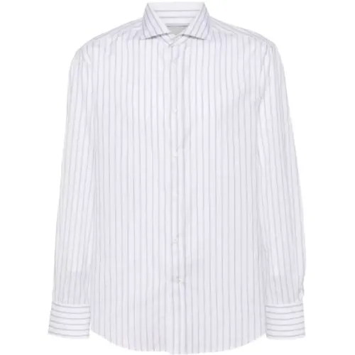 Striped Shirt , male, Sizes: 2XL, XL, M, S - BRUNELLO CUCINELLI - Modalova