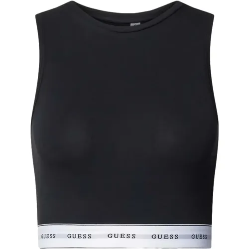 Carrie Ärmelloses Crop Top , Damen, Größe: L - Guess - Modalova