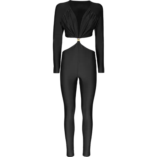 Lycra Jumpsuit with Deep Neckline , female, Sizes: XS, 2XS, S - MVP wardrobe - Modalova