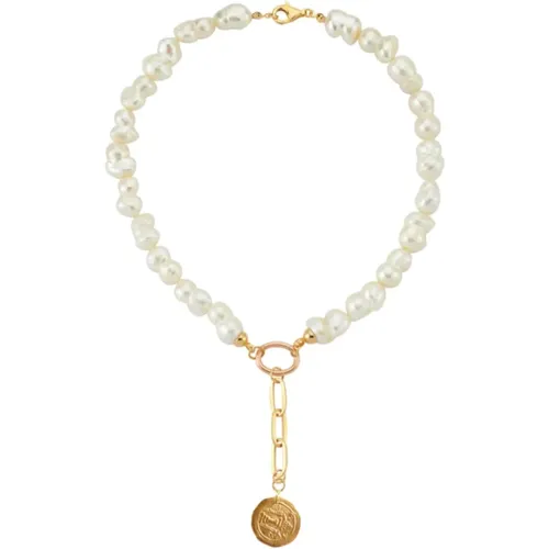 Baroque Novelle Pearl Pendant Necklace , female, Sizes: ONE SIZE - Maison Irem - Modalova