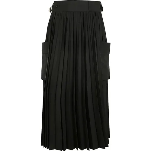 Thomas Mason Cotton Poplin Skirt , female, Sizes: L - Sacai - Modalova