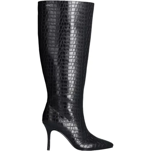 Crocodile Print High Boots , female, Sizes: 4 UK, 3 UK, 7 UK, 5 UK, 6 UK - Liu Jo - Modalova