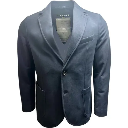 Marineblauer Jersey-Blazer mit Elasthan , Herren, Größe: L - Circolo 1901 - Modalova