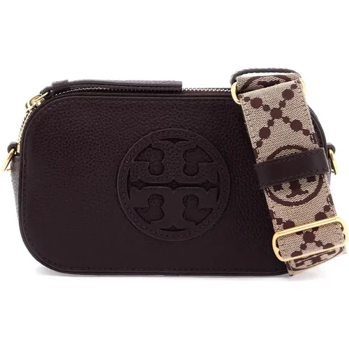 Grained leather mini crossbody bag , female, Sizes: ONE SIZE - TORY BURCH - Modalova