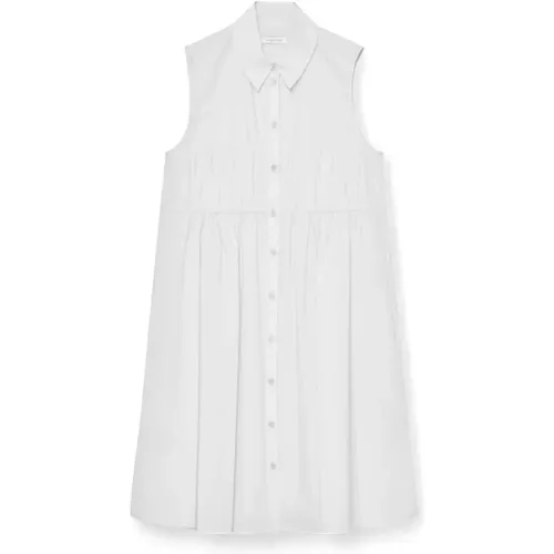Weiße Sommerhemdkleid , Damen, Größe: XS - PATRIZIA PEPE - Modalova