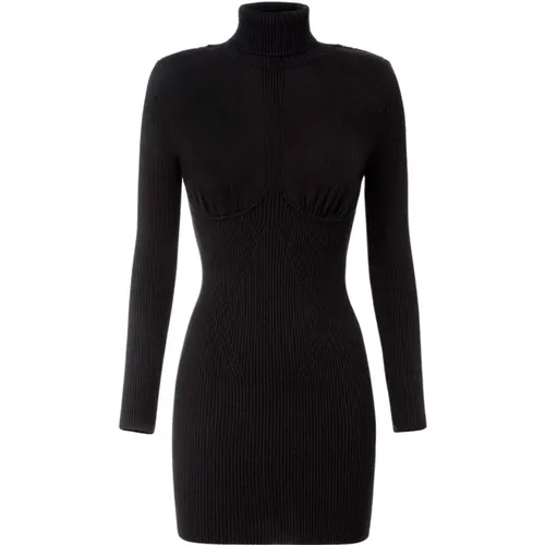 Schwarzes Kleid Aw23 Damenmode , Damen, Größe: L - Elisabetta Franchi - Modalova