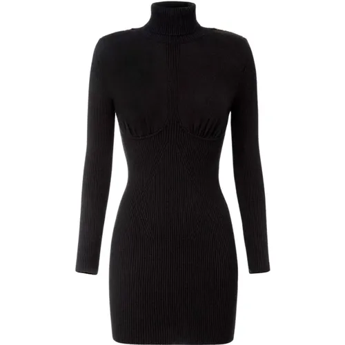 Schwarzes Kleid Aw23 Damenmode , Damen, Größe: M - Elisabetta Franchi - Modalova