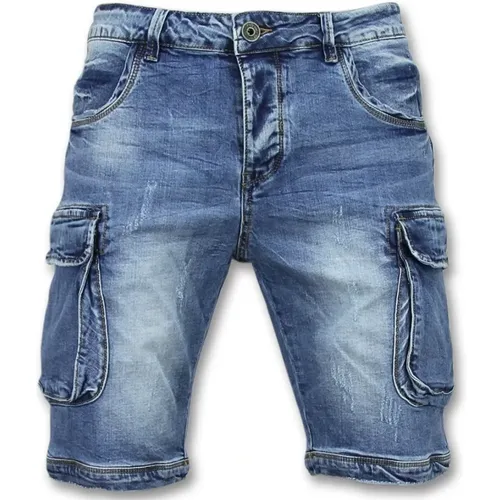 Short Jeans Shorts Men - Mid-length Shorts Man - J981 , male, Sizes: W32, W36, W28, W34, W30 - Enos - Modalova
