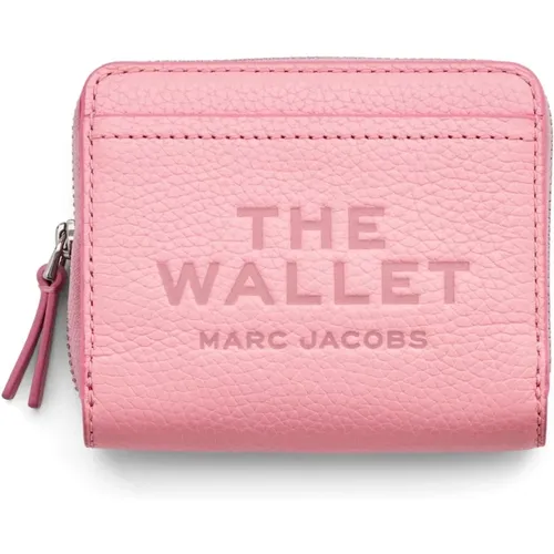 Logo Printed Leather Wallet Black/Grey , female, Sizes: ONE SIZE - Marc Jacobs - Modalova