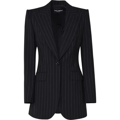 Elegant Peak Lapel Jackets , female, Sizes: S - Dolce & Gabbana - Modalova