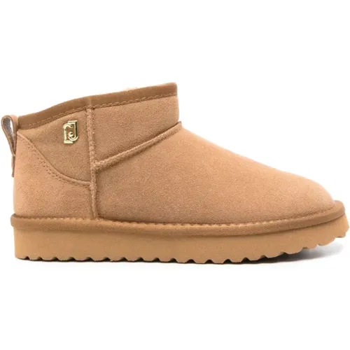 Braune Wildleder Shearling Stiefeletten , Damen, Größe: 39 EU - Liu Jo - Modalova