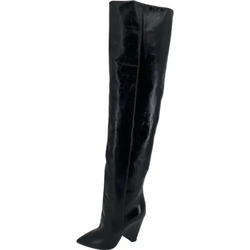 Sophisticated Over-the-Knee Boots , female, Sizes: 3 1/2 UK, 3 UK, 4 UK - Saint Laurent - Modalova