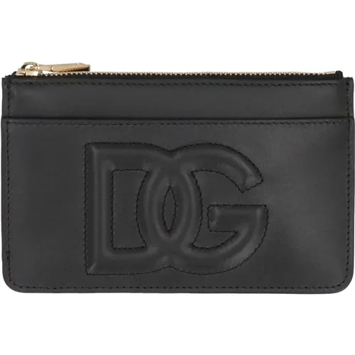 Lederkartenhalter mit DG-Logo - Dolce & Gabbana - Modalova