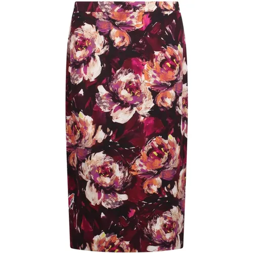 Straight skirt with flower print , female, Sizes: XS, M, S - Dolce & Gabbana - Modalova