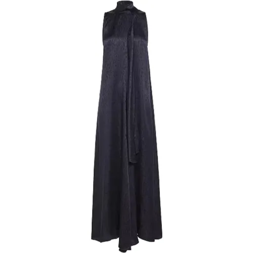 Sleeveless Silk Jacquard Dress with Belt , female, Sizes: M - Forte Forte - Modalova