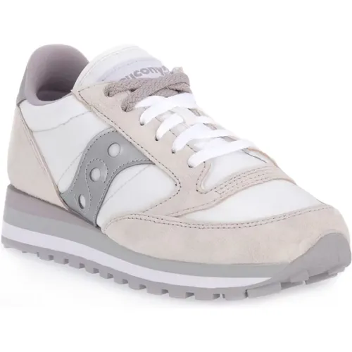 Weiß Silber Jazz Triple Sneakers , Herren, Größe: 40 EU - Saucony - Modalova