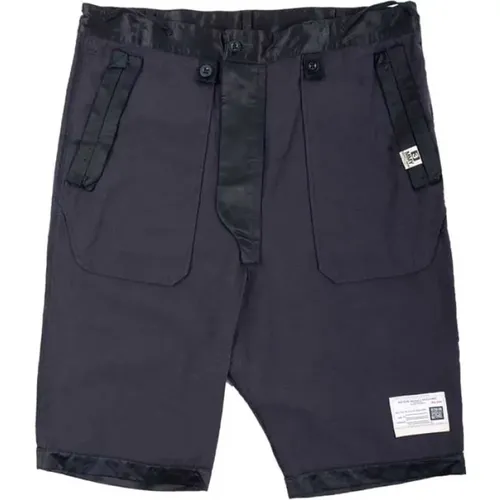 Schwarze Logo Patch Bermuda Shorts , Herren, Größe: M - MIHARA YASUHIRO - Modalova