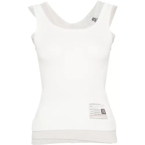 Layered Knit Tank Top , female, Sizes: 3XS - Mihara Yasuhiro - Modalova