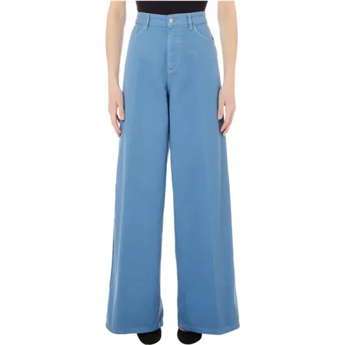 Hellblaue Wide Leg Jeans , Damen, Größe: W29 - Liu Jo - Modalova