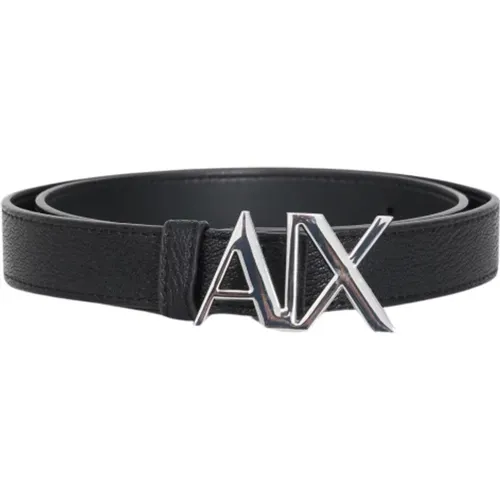 Reversible Belt with Metal Logo , female, Sizes: 85 CM, 90 CM - Armani Exchange - Modalova