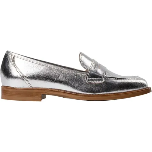 Klassischer Metallic Loafer Silber , Damen, Größe: 40 EU - Sofie Schnoor - Modalova