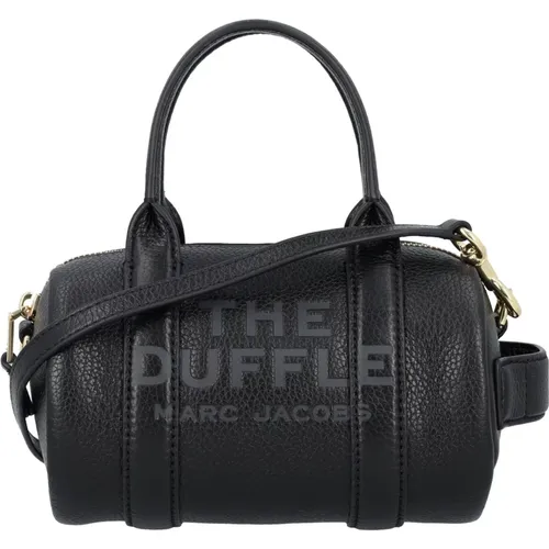 Schwarze Leder Mini Duffle Tasche - Marc Jacobs - Modalova