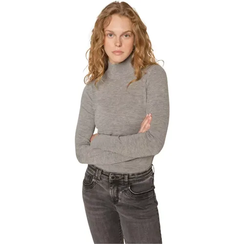 Highneck Knit Strik Sharkskin , Damen, Größe: XS - MOS MOSH - Modalova