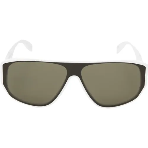 Cat-Eye Sunglasses with Green Lenses , unisex, Sizes: ONE SIZE - alexander mcqueen - Modalova