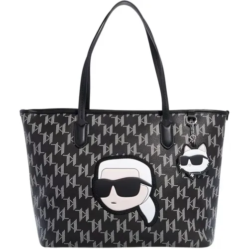 Iconic CC Tote Tasche Schwarz - Karl Lagerfeld - Modalova