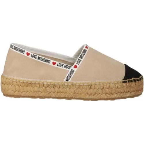 Stylische Espadrilles für Sommeroutfits , Damen, Größe: 36 EU - Love Moschino - Modalova