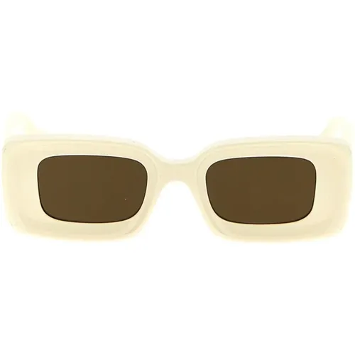 Womens Square Acetate Sunglasses in Ivory , female, Sizes: 46 MM - Loewe - Modalova