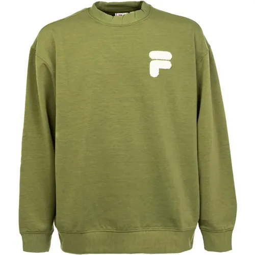 Herren Winter Sweatshirt Grün , Herren, Größe: S - Fila - Modalova