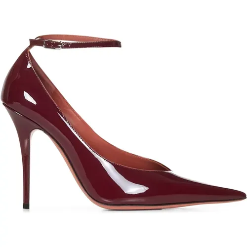 Bordeaux Patent Leather Pumps Aw24 , female, Sizes: 5 UK - Amina Muaddi - Modalova